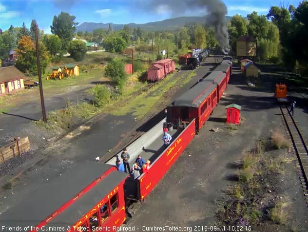 9.11.16 The open gon already has some riders as the train passes the tipple.jpg