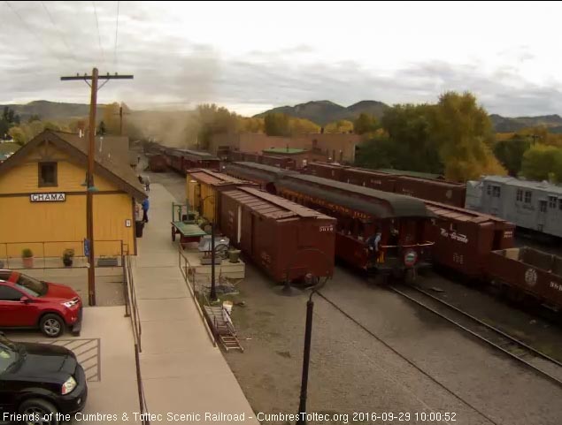 9.29.16 The conductor, probably Ray, climbs onto the Colorado as it begins to move.jpg