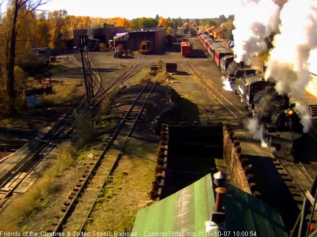 10.7.16 As the locomotives pass the wood shop the parlor is just by the depot.jpg