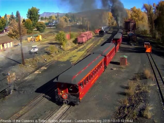 10.10.16 The train is clearing Chama with New Mexico on the markers.jpg