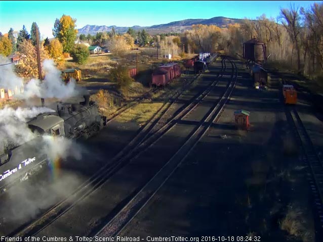 10.18.16 As Tracy washes down the cab, we get a rainbow effect from the low sun.jpg