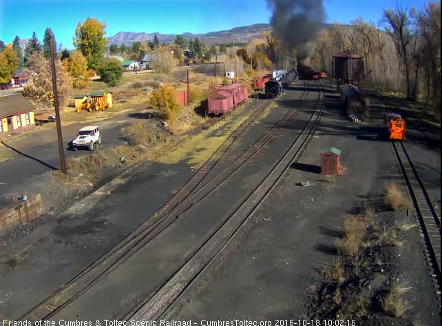 10.18.16 216 clears Chama as the fire patrol speeder waits to move onto the main and follow.jpg