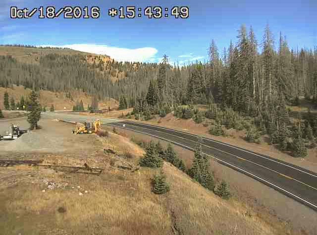 10.18.16 Up at Cumbres looks like the front loader is parked and a big over the road tractor is by the ballast pile.jpg