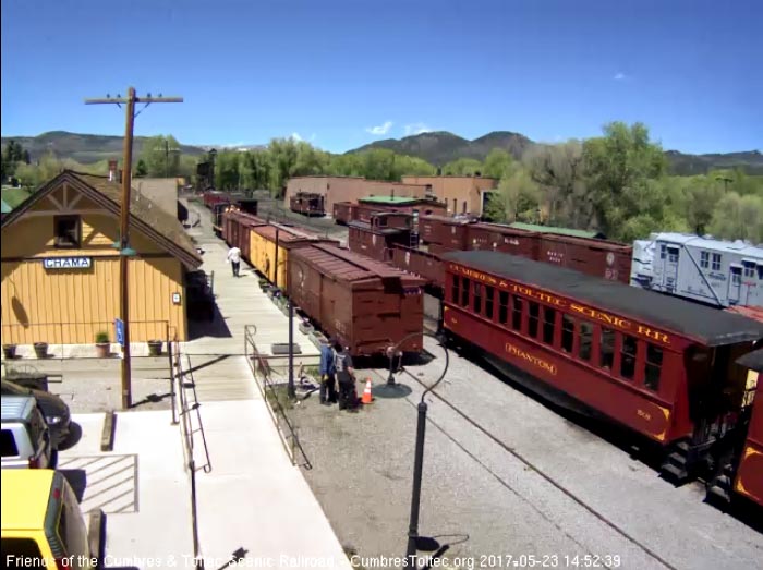 5-23-17 The storage cars for the store and trains are back uin front of the depot.jpg