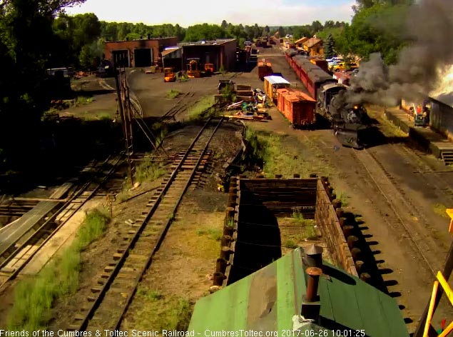 6-26-14 Train 216 comes by the open wood shop.jpg