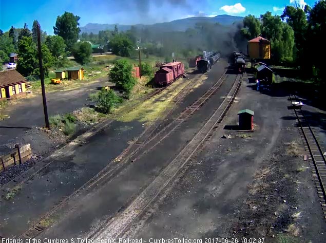 6-26-14 The parlor is by the tank as the train exits Chama.jpg