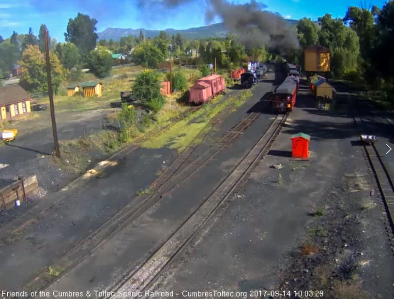 9-13-17 The parlor is passing the speeder sheds as the 489 clears the yard.jpg