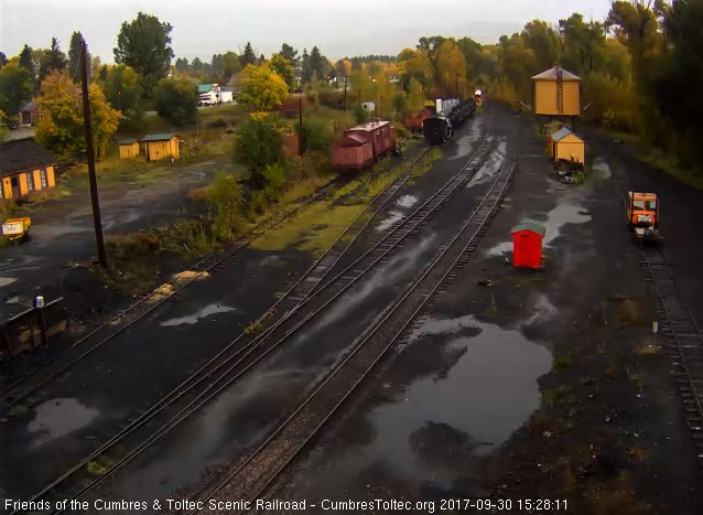 9-30-17 RGS Goose 5 arrives in Chama on this wet and cold day.jpg