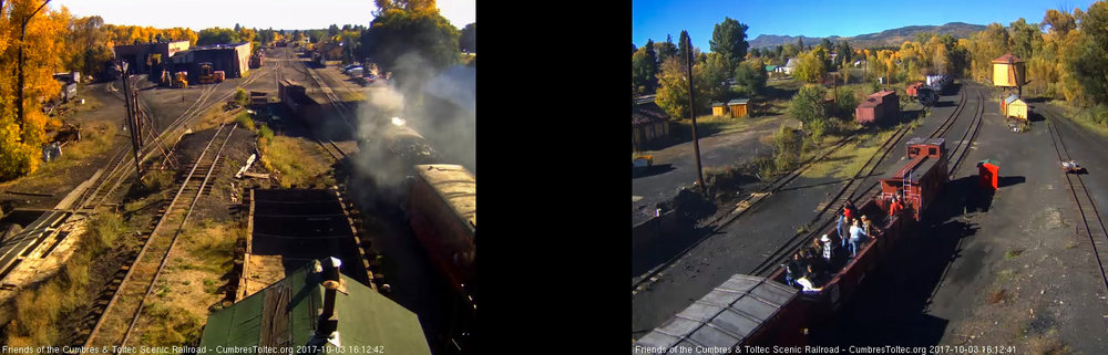 10-3-17  The train is passing the tipple with a number of riders in the open gon.jpg
