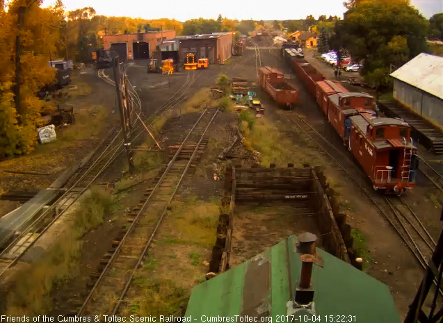 10-4-17  The train is approaching the depot as it heads to the wye.jpg