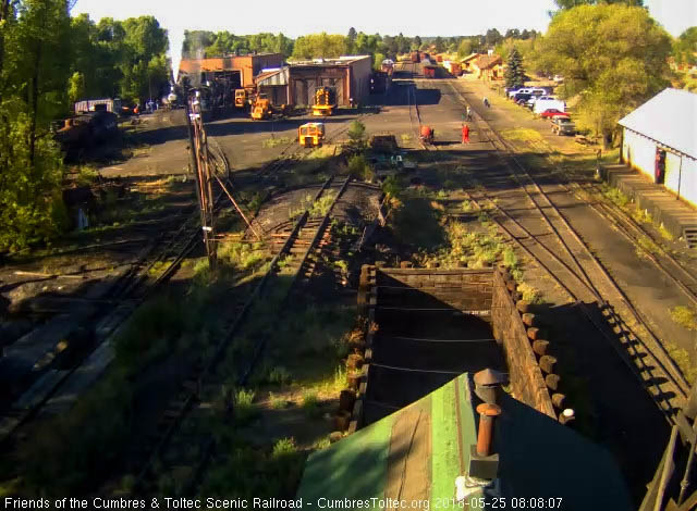 2018-05-25 The 315's pop has gone off while 487 has partially pulled another locomotive out of the west stall (1 of 1).jpg