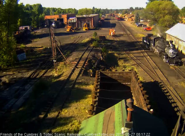 2018-05-27 The 488 comes by the wood shop as it pulls toward the coal dock.jpg