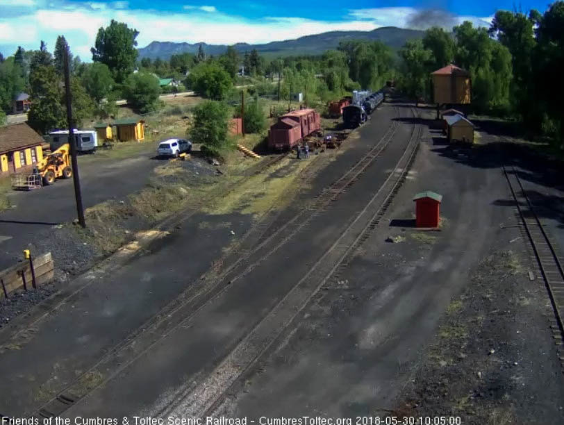 2018-05-30 The train is rounding the curve north of the yard as it heads east.jpg