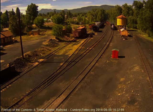 2018-06-05 The 484 is bringing its 7 car train through north yard.jpg