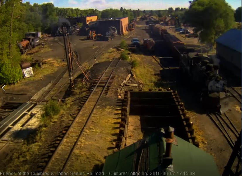 2018-06-07 The 487 now has a full consist for a freight ready to shove into south yard.jpg