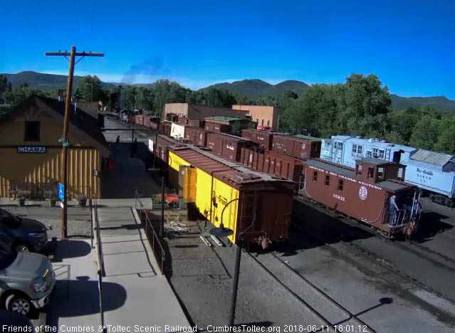 2018-06-11 The caboose passes the depot again as its shoved into south yard.jpg