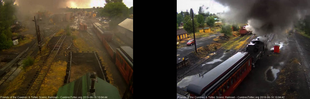 2018-06-16 The train is passing the tipple on this rainy morning.jpg