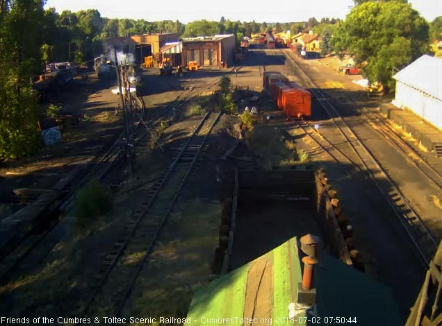 2018-07-02 With the early morning sun glinting off its plow, the 487 comes out to begin this Monday.jpg