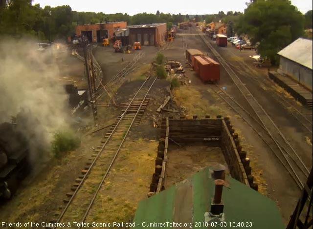 2018-07-03 The hostlers have the 488 out at the pit for its daily clean.jpg