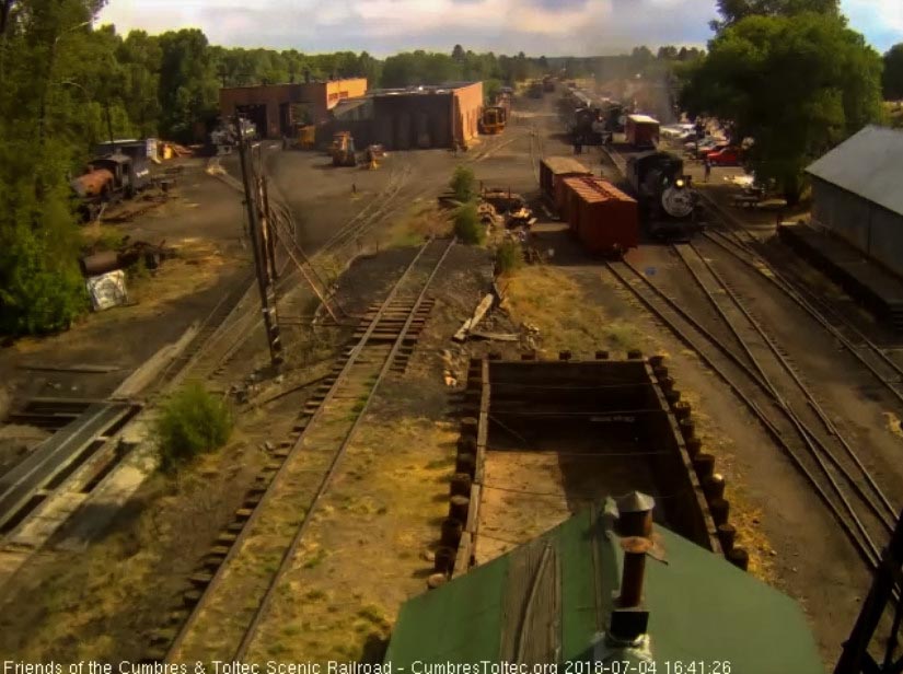 2018-07-04 The train is back from the wye and the 484 has cut off and the 487 is coming out of south yard.jpg