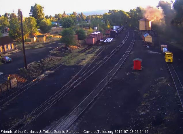 2018-07-09 The 484 is now at the tank to fill its cisture and do the first wash of the coal.jpg