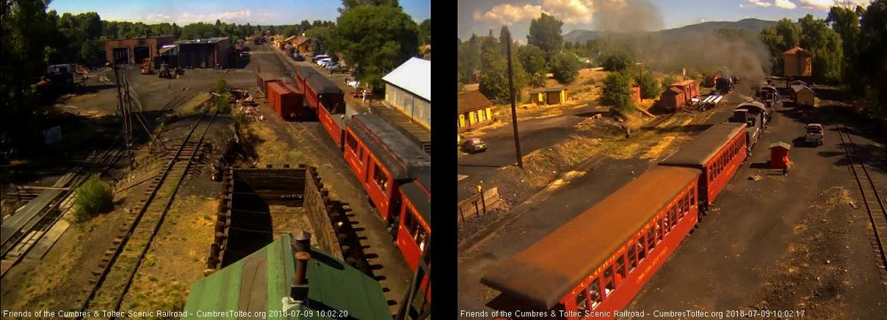 2018-07-09 Passing the tipple, the 2 extra coaches seem fairly full.jpg