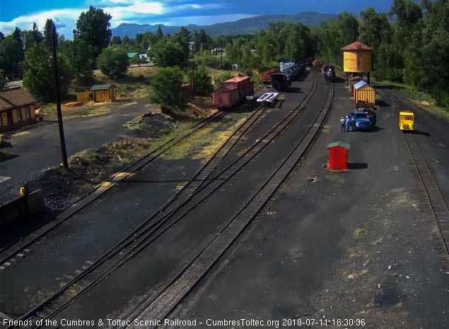 2018-07-11 The student freight is coming into Chama after its run from Antonito.jpg