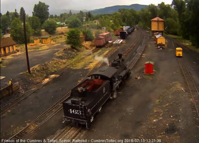 2018-07-15 The 463 is on its way to the coal dock with an almost totally empty bunker.jpg