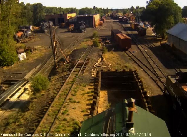 2018-07-16 The 484 is now at the sand tower as the extra coach is spotted for tomorrow's train.jpg