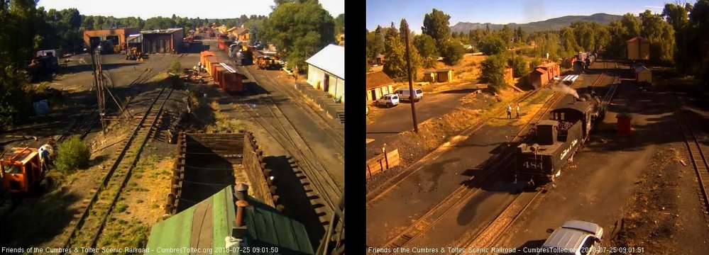 2018-07-25 The 489 has gone into south yard and come out with another coach and open gon as 484 waits.jpg