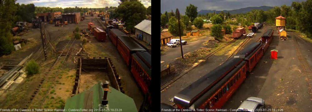 2018-07-25 The train is passing the tipple and a few brave passengers are still in the open gon.jpg