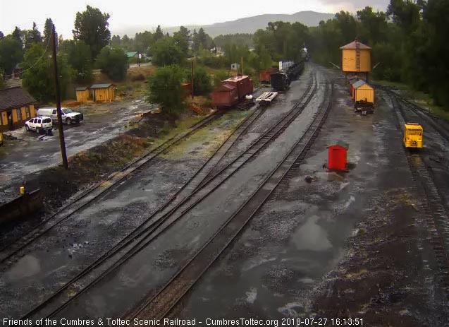 2018-07-27 The rain has stopped as 463 comes into Chama.jpg
