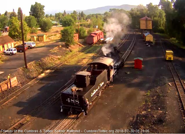 2018-07-30 The 488 backs down toward the coal dock lead.jpg