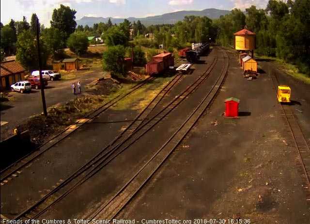 2018-07-30 The headlight of 487 shines out as train 215 enters Chama.jpg