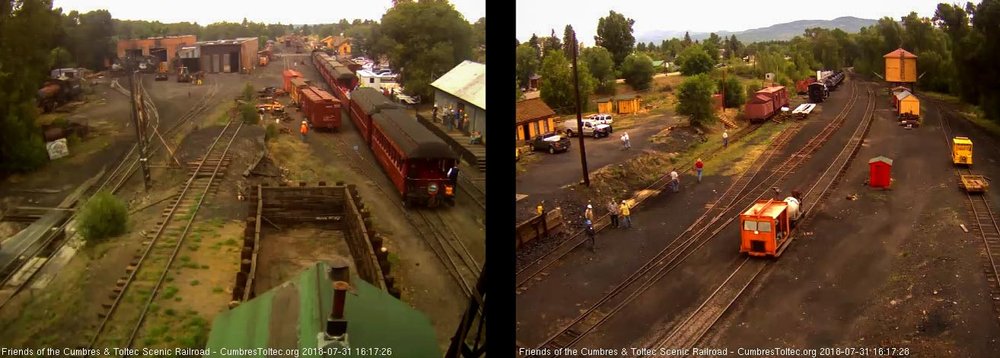 2018-07-31 The parlor Colorado is passing the woodshop as the speeder is by the coal dock.jpg