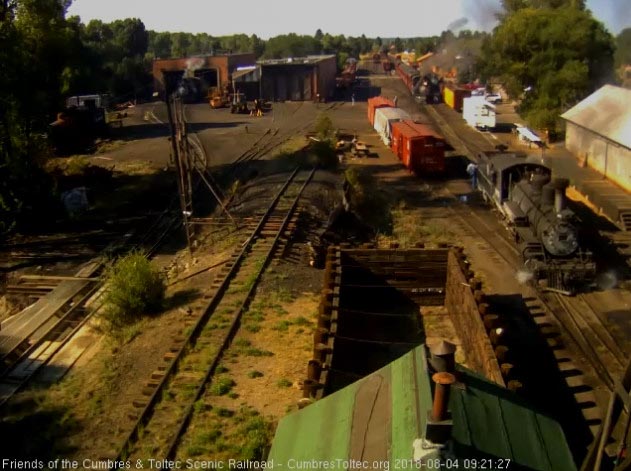 2018-08-04 The 8 car train 216 is now in load positioin as 463 backs down to the train.jpg