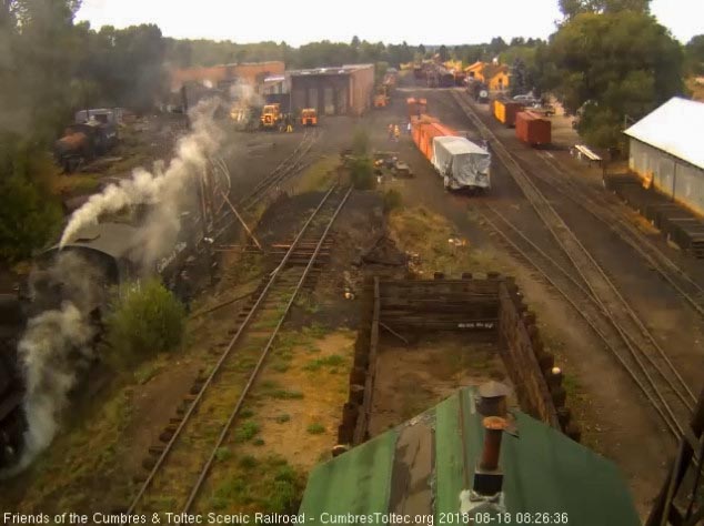 2018-08-18 The coal ash flies as the hostlers blow down the ash pan.jpg