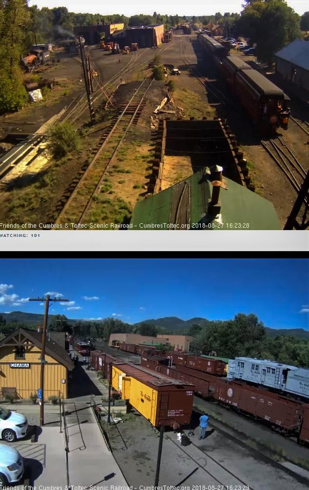 2018-08-27 As the parlor New Mexico passes the woodshop the 489 is by the display train.jpg