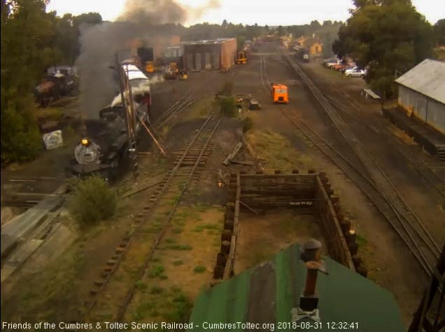 2018-08-31 The special has cleared the engine house and is headed to the north end of the yard.jpg