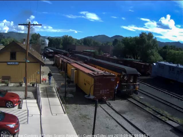 2018-09-02 The conductor signals the high ball as train 216 is ready to leave Chama.jpg