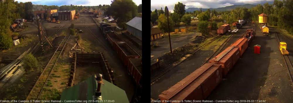 2018-09-03 The train has stopped to allow the crew to open the switch into south yard.jpg