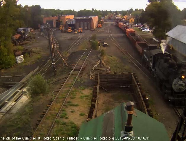 2018-09-03 The special freight is back from the wye is is ready to yard its train.jpg