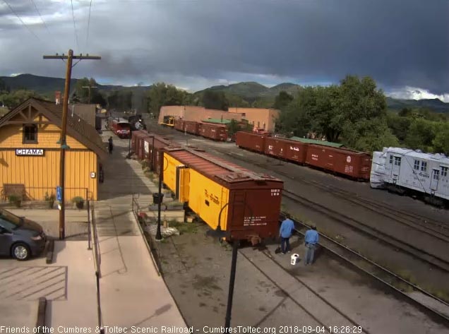 2018-09-04 Passing the display train as the crew awaits to board.jpg