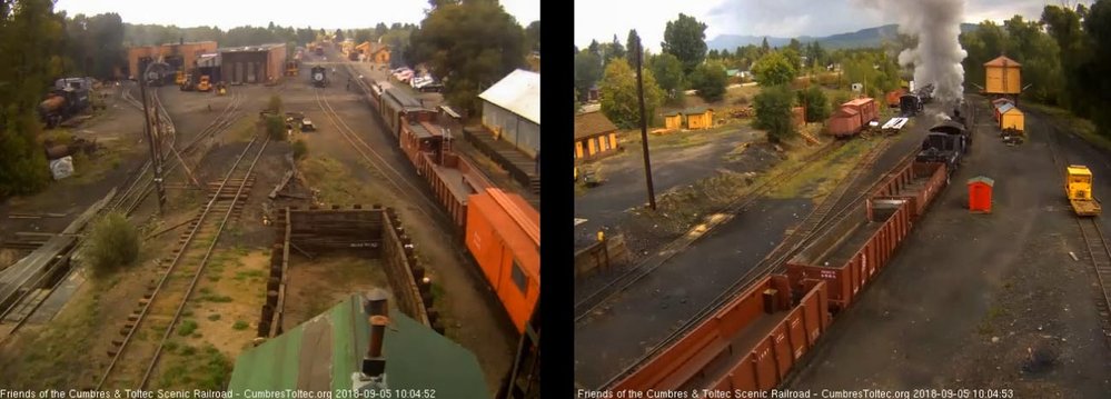 2018-09-04 The freight is passing the tipple as it readies to stop and wait.jpg
