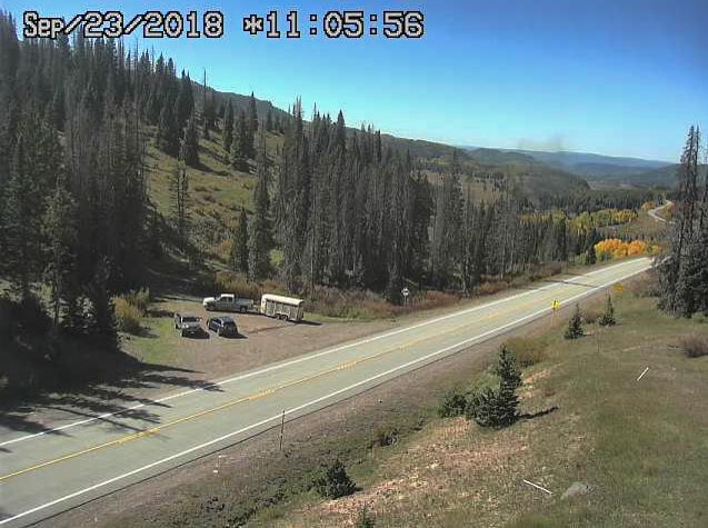 2018-09-23 The smoke from the approaching train is seen as it nears Coxo at 3d crossing.jpg