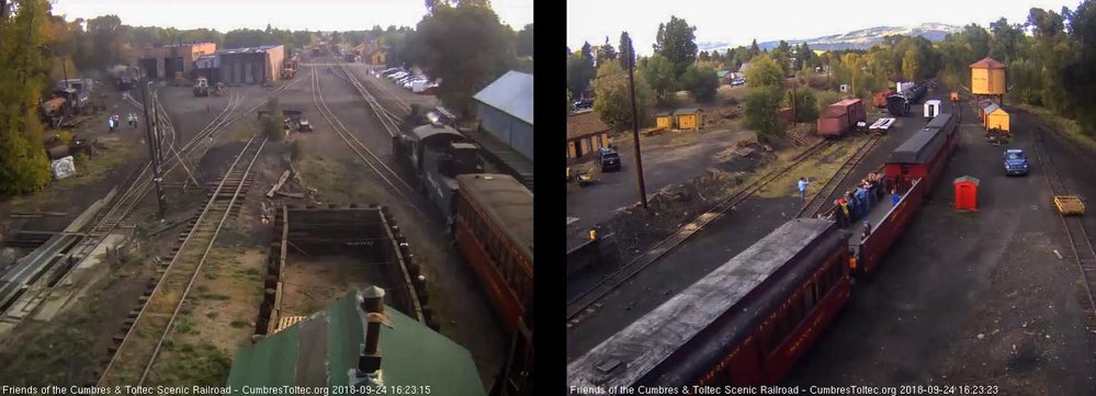 2018-09-24 The train is passing the tipple with a nice crowd still in the open gon.jpg