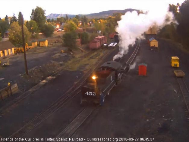 2018-09-27 The 463 backs down the main as it moves to the coal dock.jpg