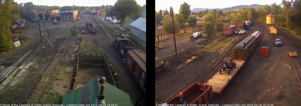 2018-09-24 As the train passes the tipple, we see some interesting cargo on the flat car.jpg