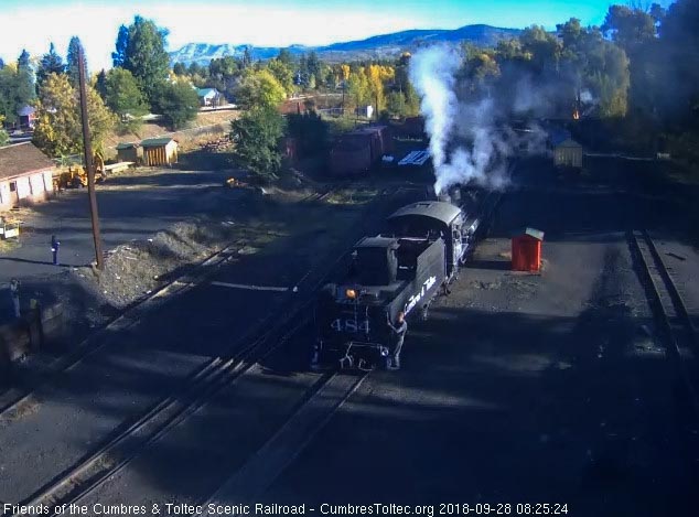 2018-09-28 The 484 now backs toward the coal dock lead as 489 gets water.jpg