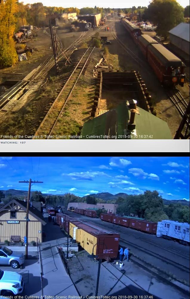 2018-09-27 The parlor New Mexico is by the woodshop as the 489 passes the depot.jpg